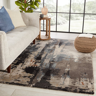 Jaipur Living Genesis Matcha GES54 Gray/Black Area Rug Lifestyle Image Feature