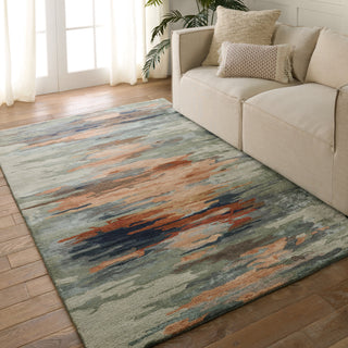 Jaipur Living Genesis Ryenn GES61 Sage/Peach Area Rug Lifestyle Image Feature