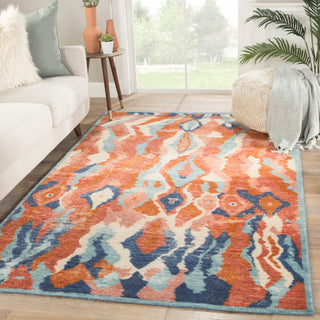 Jaipur Living Gallant Woodstock GLT01 Red/Blue Area Rug Lifestyle Image Feature