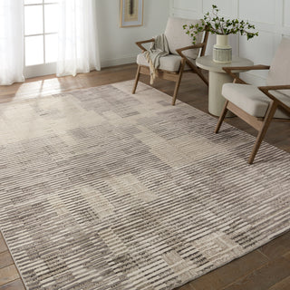 Jaipur Living Graphite Gravity GRA01 Gray/Cream Area Rug Lifestyle Image Feature