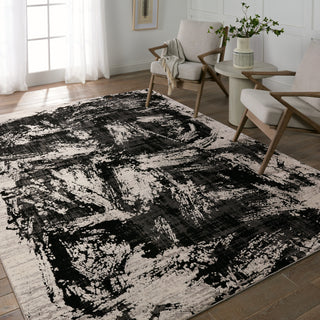 Jaipur Living Graphite Dusk GRA02 Black/Cream Area Rug Lifestyle Image Feature