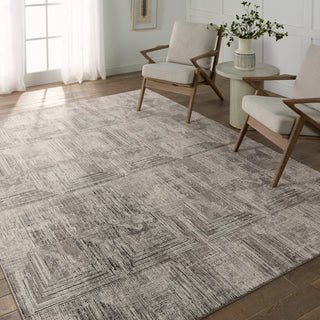 Jaipur Living Graphite Sublime GRA03 Gray/Cream Area Rug Lifestyle Image Feature