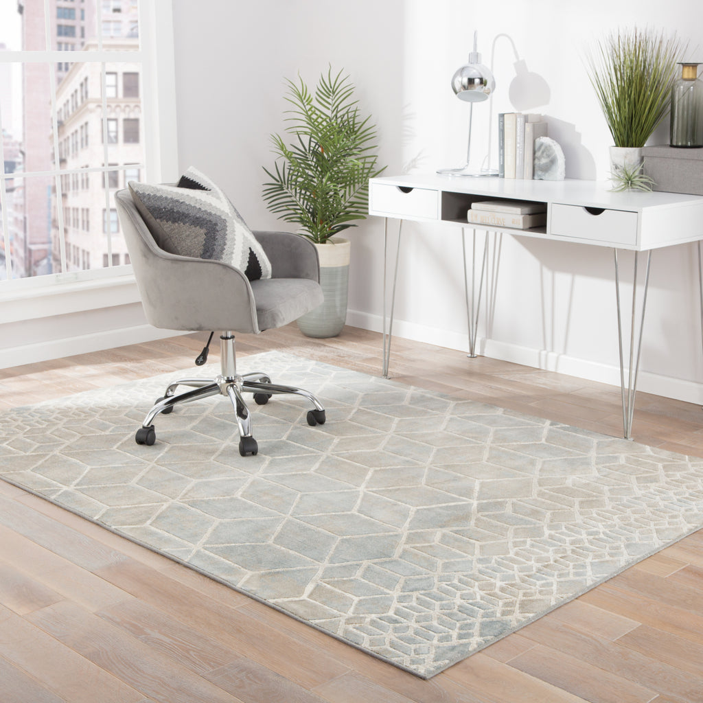 Jaipur Living Greyson Ether GRY11 Blue Area Rug Lifestyle Image Feature