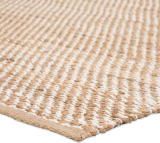 Jaipur Living Himalaya Diagonal Weave HM07 Beige/White Area Rug Corner Image