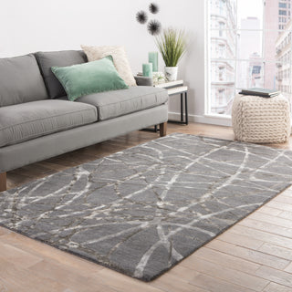 Jaipur Living Hollis Denali HOL03 Gray Area Rug Lifestyle Image Feature