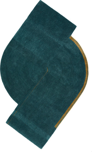 Jaipur Living Iconic Zephyr ICO03 Teal/Gold Area Rug