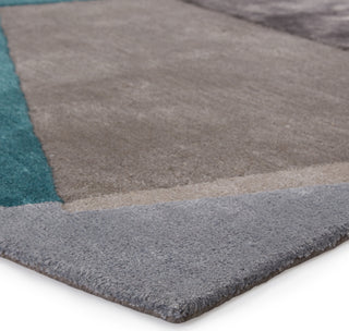 Jaipur Living Iconic Fayruz ICO05 Gray/Teal Area Rug Corner Image