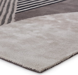 Jaipur Living Iconic Ginata ICO06 Gray/Black Area Rug Corner  Image