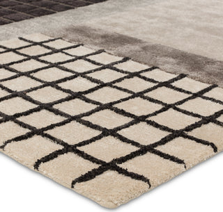 Jaipur Living Iconic Aramina ICO11 Gray/Black Area Rug Corner Image