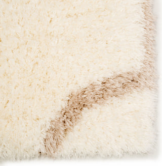 Jaipur Living Intermix Vita INT01 Ivory/Beige Area Rug Corner Close Up Image