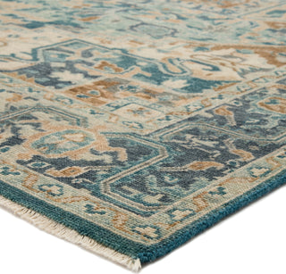 Jaipur Living Inspirit Elyas ISP02 Blue/Ivory Area Rug Corner 