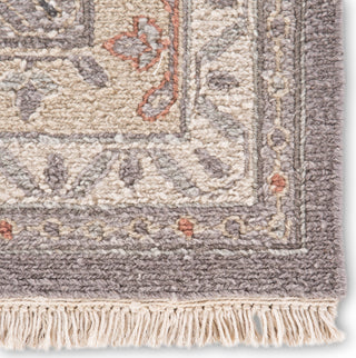 Jaipur Living Jaimak Wolter JM36 Gray/Gold Area Rug Corner Close Up Image