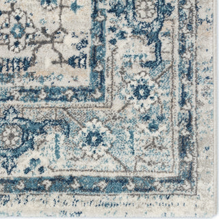 Jaipur Living Jolie Lisette JOL01 Blue/Light Gray Area Rug by Vibe Corner Close Up Image