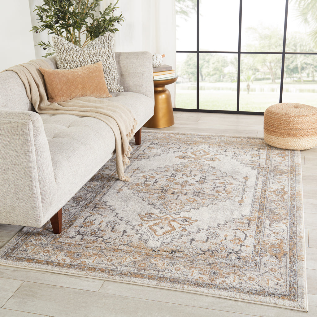 Jaipur Living Jolie Lisette JOL02 Gray/Gold Area Rug by Vibe Lifestyle Image Feature