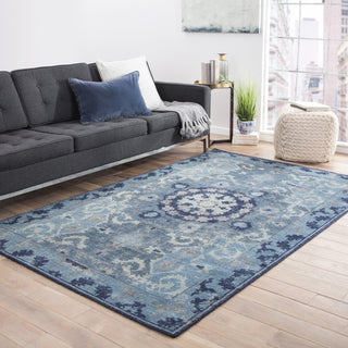 Jaipur Living Kai Modify KAI06 Blue/Gray Area Rug Lifestyle Image Feature