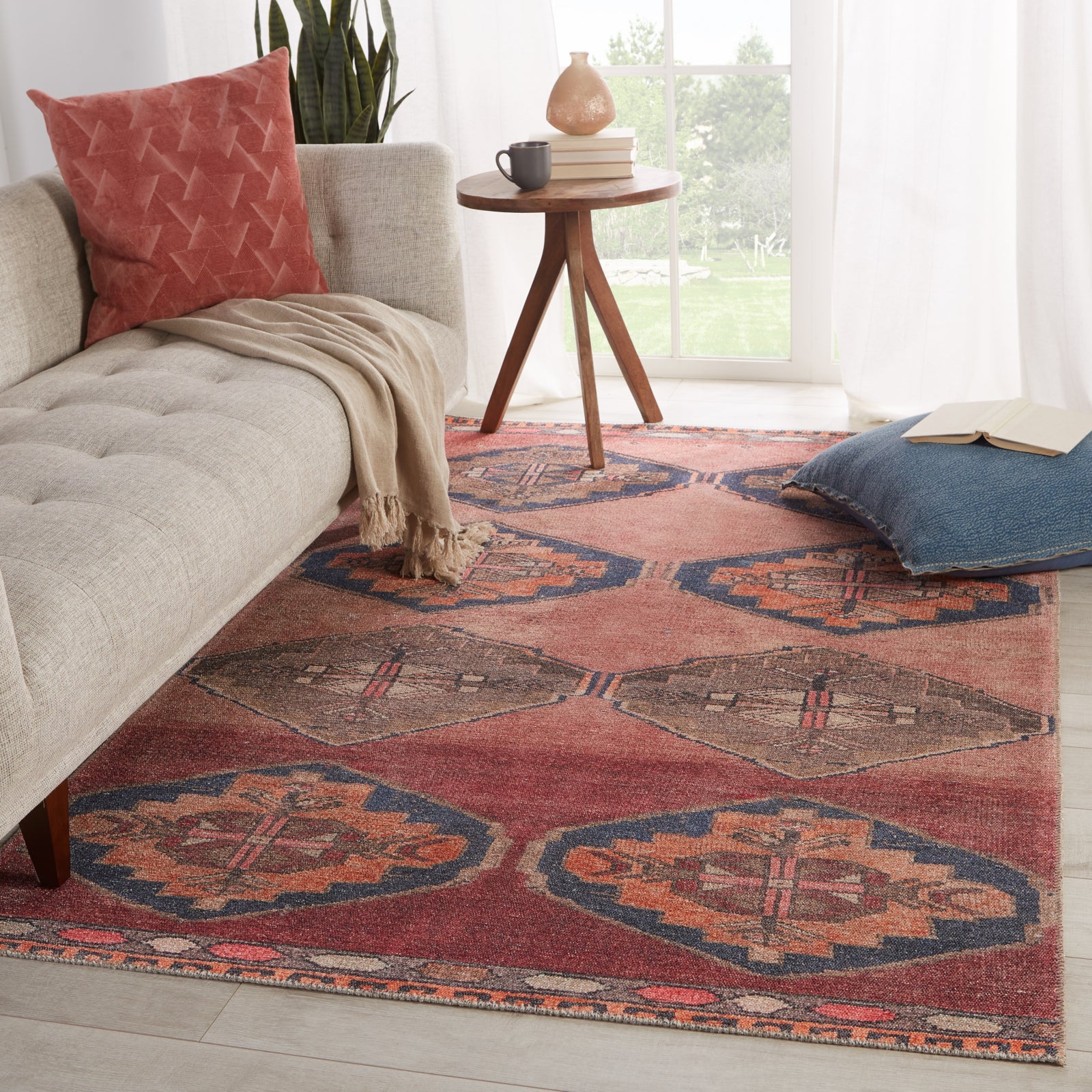 Jaipur Living Kairos Mirta KAR07 Pink/Blue Area Rug by Vibe