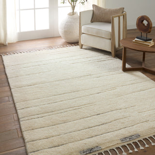 Jaipur Living Keoka Furrow KEO03 Cream/Gray Area Rug Lifestyle Image Feature