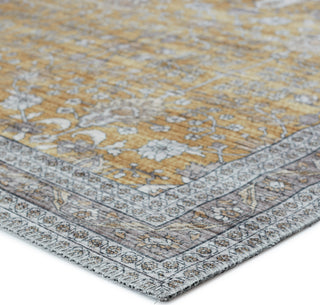 Jaipur Living Kalesi Calla KLS01 Gray/Gold Area Rug Corner Image