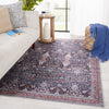 Jaipur Living Kalesi Calla KLS02 Blue/Red Area Rug Lifestyle Image Feature