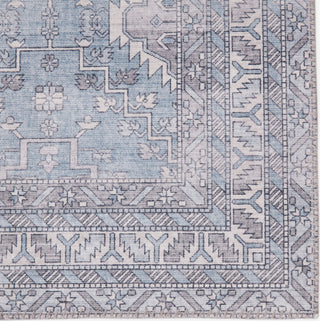 Jaipur Living Kalesi Novah KLS06 Light Blue/Gray Area Rug Corner Close Up Image