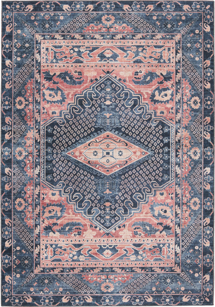 Jaipur Living Keyara By Issa KNC02 Dark Blue/Pink Area Rug Nikki Chu main image