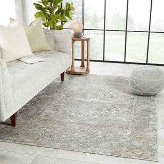 Jaipur Living Keyara By Issa KNC03 Light Taupe/Gray Area Rug Nikki Chu Lifestyle Image Feature