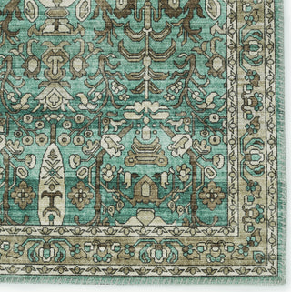 Jaipur Living Keyara By Razi KNC05 Green/Tan Area Rug Nikki Chu Detail Image