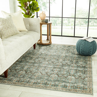 Jaipur Living Keyara By Razi KNC05 Green/Tan Area Rug Nikki Chu Lifestyle Image Feature