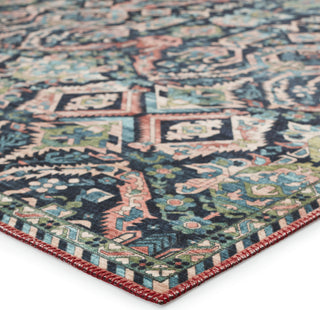 Jaipur Living Keyara By Teleza KNC06 Dark Blue/Clay Area Rug Nikki Chu Corner Image