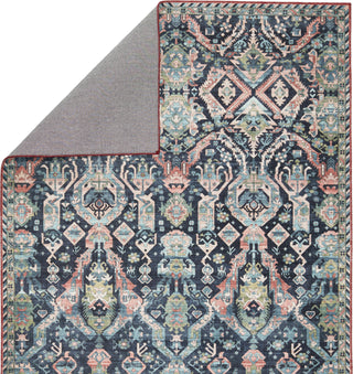 Jaipur Living Keyara By Teleza KNC06 Dark Blue/Clay Area Rug Nikki Chu Backing Image