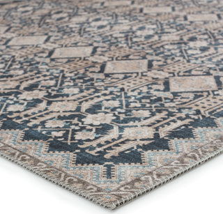 Jaipur Living Keyara By Dalia KNC07 Dark Blue/Tan Area Rug Nikki Chu Corner Image