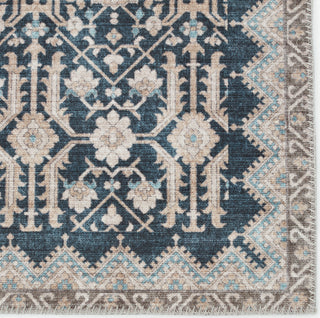 Jaipur Living Keyara By Dalia KNC07 Dark Blue/Tan Area Rug Nikki Chu Detail Image