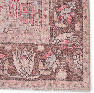 Jaipur Living Kindred Edita KND03 Pink/Blue Area Rug Corner Close Up Image