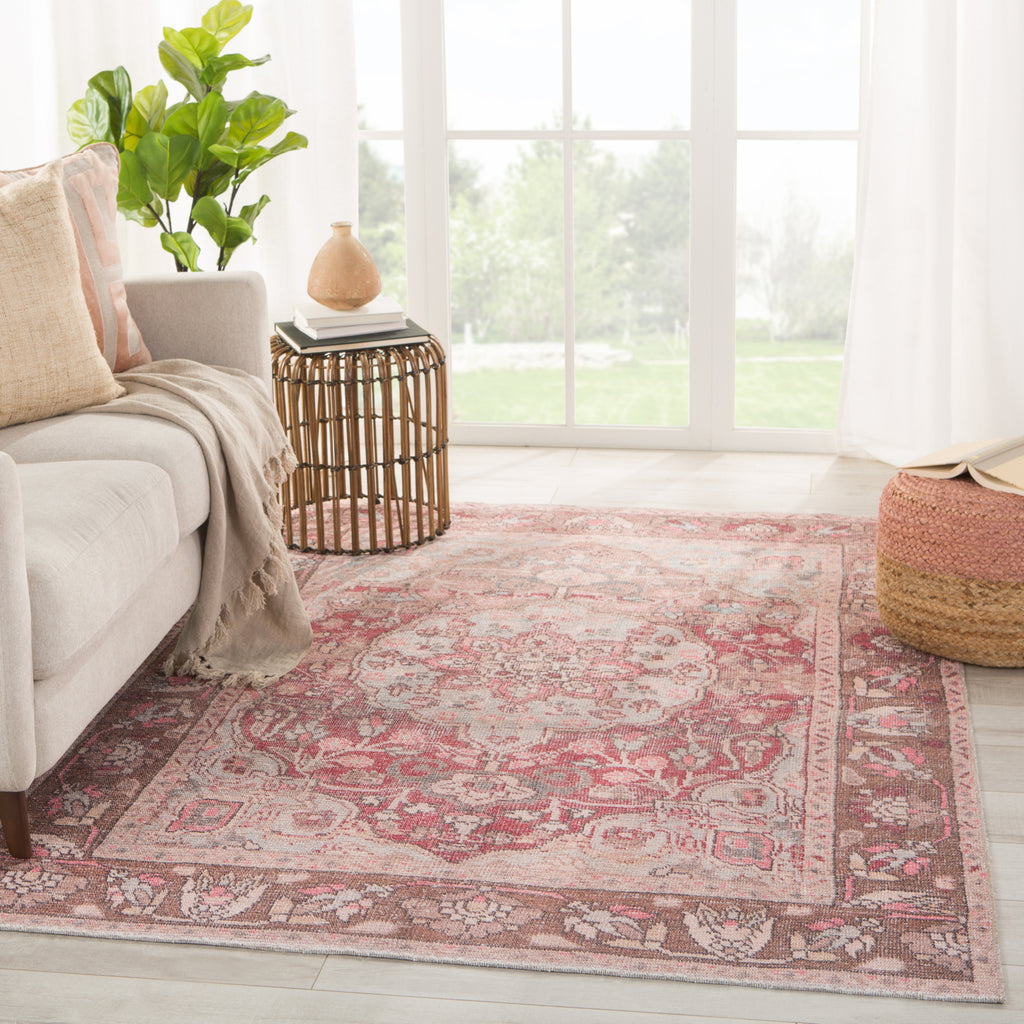 Jaipur Living Kindred Edita KND03 Pink/Blue Area Rug Lifestyle Image Feature