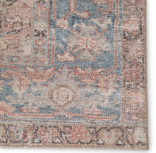 Jaipur Living Kindred Geonna KND05 Blue/Beige Area Rug Corner Close Up Image