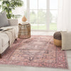 Jaipur Living Kindred Cosima KND06 Pink/Dark Purple Area Rug Lifestyle Image Feature