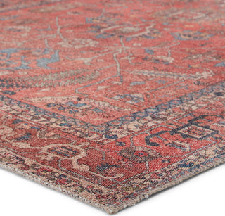 Jaipur Living Kindred Galina KND08 Red/Blue Area Rug Corner Image