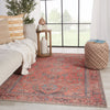 Jaipur Living Kindred Galina KND08 Red/Blue Area Rug Lifestyle Image Feature