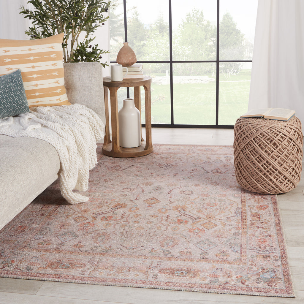 Jaipur Living Kindred Avin KND11 Blush/Cream Area Rug Lifestyle Image Feature