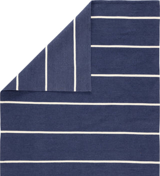 Jaipur Living Lanai Corbina LAN02 Dark Blue/Ivory Area Rug - Folded Corner