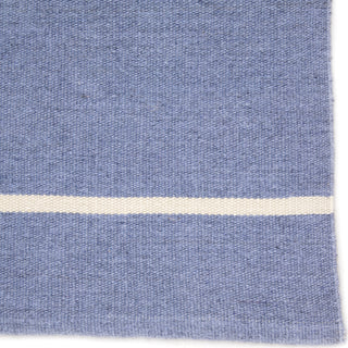 Jaipur Living Lanai Corbina LAN03 Blue/Ivory Area Rug Corner Close Up Image