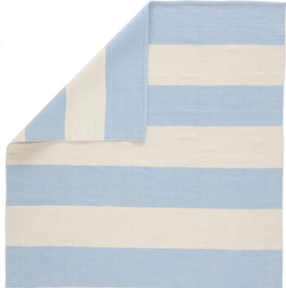 Jaipur Living Lanai Remora LAN05 Light Blue/Ivory Area Rug - Folded Corner