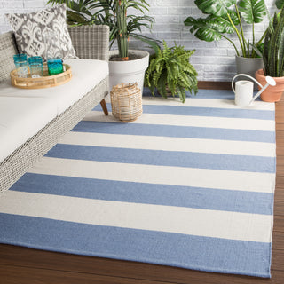 Jaipur Living Lanai Remora LAN08 Blue/Ivory Area Rug Room Scene Image