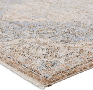 Jaipur Living Lark Lynette LAR03 Tan/Blue Area Rug Corner Image