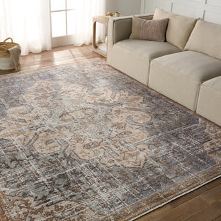 Jaipur Living Lark Lynette LAR03 Tan/Blue Area Rug Lifestyle Image Feature