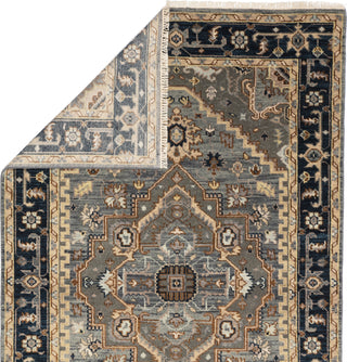  Jaipur Living Liberty Andrews LIB04 Gray/Brown Area Rug Folded Backing Image