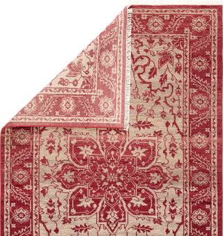 Jaipur Living Liberty Abington LIB08 Red/Beige Area Rug Folded Backing Image