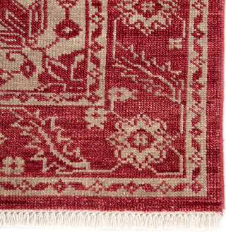 Jaipur Living Liberty Abington LIB08 Red/Beige Area Rug Corner Close Up Image