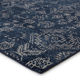 Jaipur Living Liberty Azuma LIB10 Dark Blue/Light Gray Area Rug Corner Image