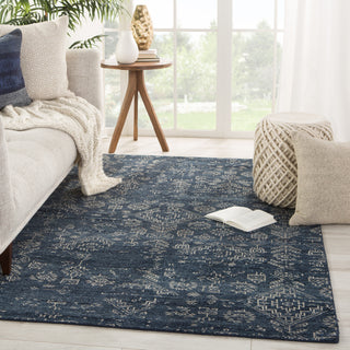 Jaipur Living Liberty Azuma LIB10 Dark Blue/Light Gray Area Rug Lifestyle Image Feature